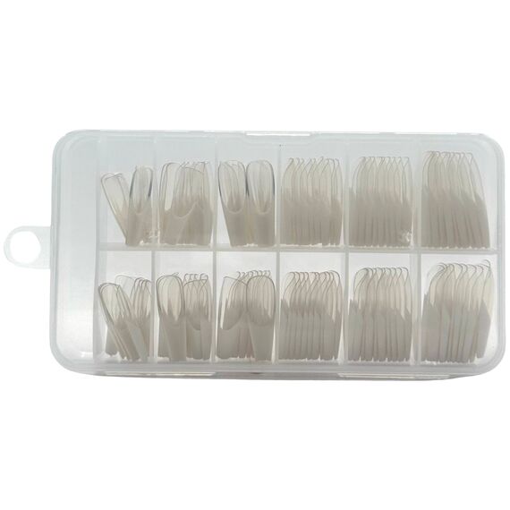 S.P. Гелеві форми-тіпси френч балерина, 120 шт, Кількість: 120 шт, Форма: Балерина, image 