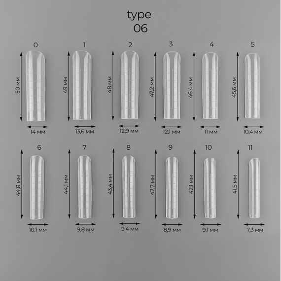 ART Dual Nail Forms Багаторазові верхні форми №06, Кількість: 120 шт, Форма: Квадрат довгий, image _ab__is.image_number.default