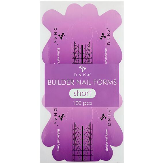 DNKa Paper Builder Nail Forms Нижні форми для нарощування Short, 100 шт, Кількість: 100 шт, Форма: Short, image 