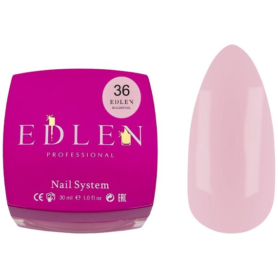EDLEN Builder Gel №36 Office Гель для нарощування, 30 мл, Об'єм: 30 мл, Колір: 036, image 