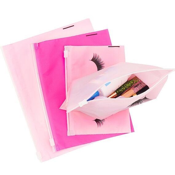 Органайзер на блискавці zip-lock 17.5х14.3 см, прозоро-золотистий, image _ab__is.image_number.default