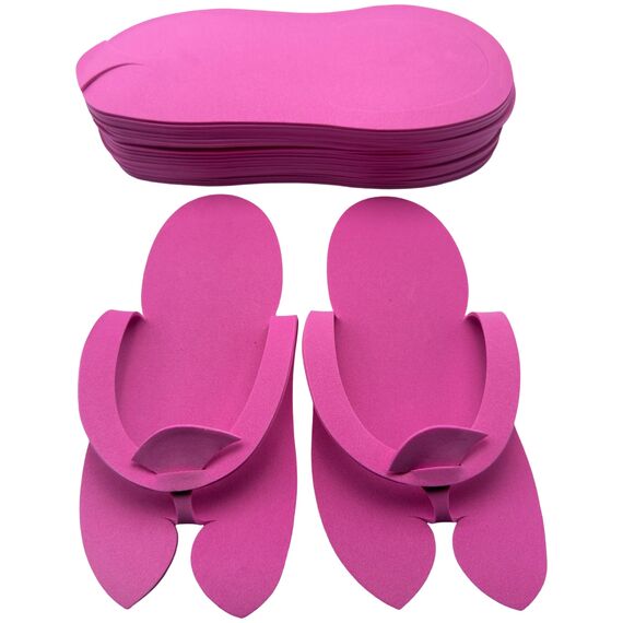 S. P. Тапочки одноразові Темно-Рожеві, 12 пар, Кількість: 12 пар, Колір: Темно-рожеві, image 