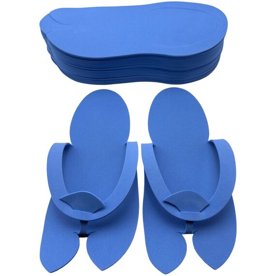 S. P. Тапочки одноразові Сині, 12 пар, Кількість: 12 пар, Колір: Синій, image 