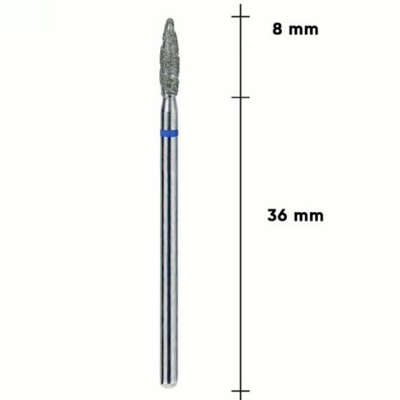 TOUCH Фреза алмазна торнадо гостре 021, синя, Колір : Синій, Діаметр: 2,1 мм, image _ab__is.image_number.default