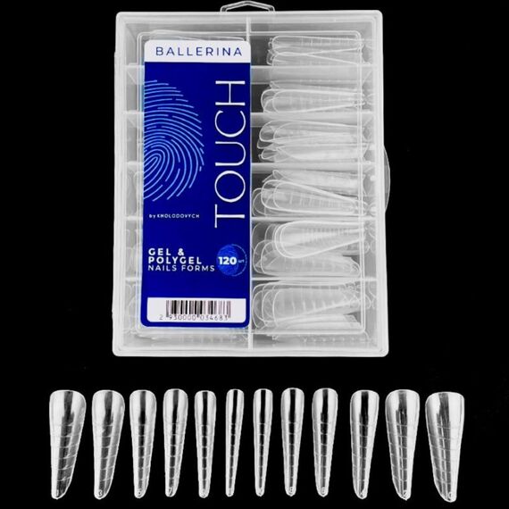TOUCH Тіпси верхні форми Ballerina, 120 шт, Кількість: 120 шт, Форма: Ballerina, image 