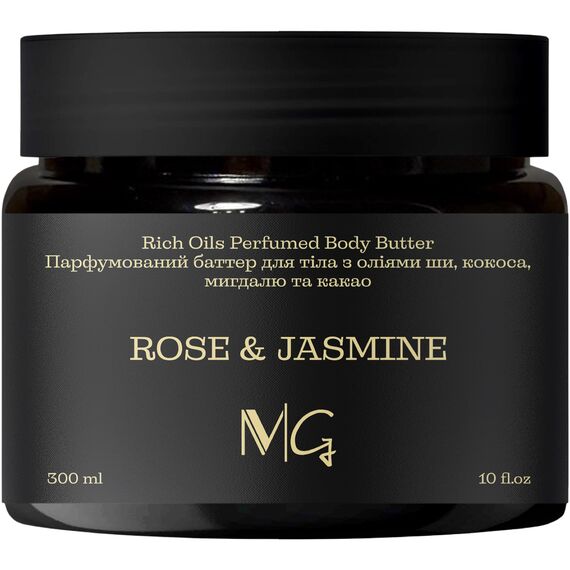 MG Батер парфумований з оліями ши, кокоса, мигдалю та какао "Jasmine & Rose", 400 мл, Об'єм: 400 мл, Аромат: "Jasmine & Rose", image 