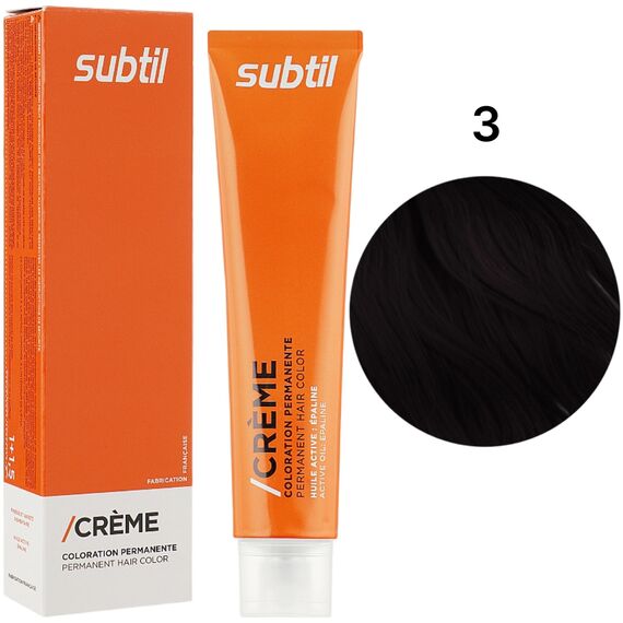 SUBTIL Creme Стійка крем-фарба для волосся 3 Темно-каштановий, 60 мл, image 