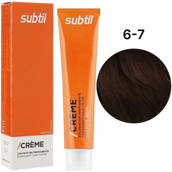 SUBTIL Creme Стійка крем-фарба для волосся 6-7 Темний блондин каштановий, 60 мл, Об'єм: 60 мл, Відтінок: 6/7, image 