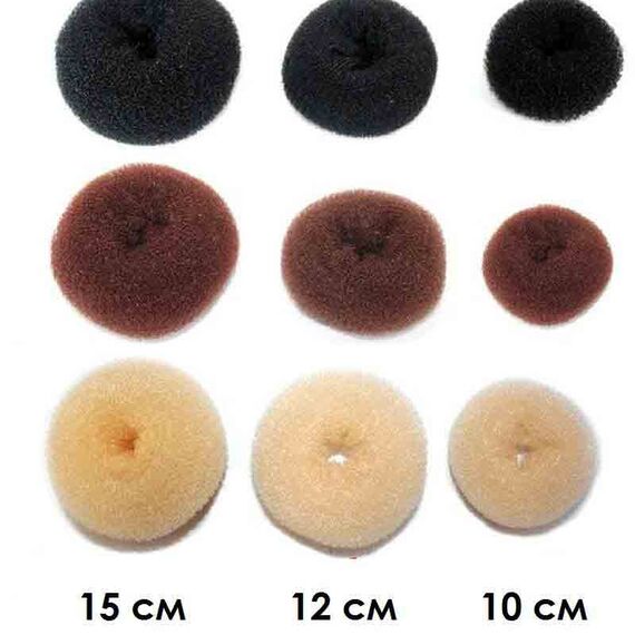 IZA Валик для волосся БЕЖЕВИЙ круглий малий - 1 шт, image _ab__is.image_number.default