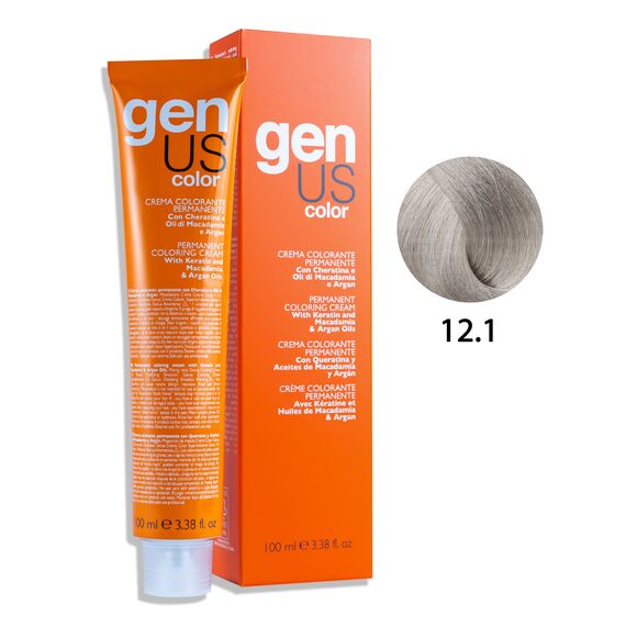 GENUS Стійка крем-фарба 12.1 Super Blond Platinum Ash Extra, 100 мл, Об'єм: 100 мл, Відтінок: 12.1, image 