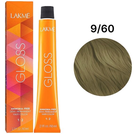 LAKME Gloss Color Rinse Тонуюча крем-фарба для волосся 9/60 Chestnut Very Light Blonde, 60 мл, Об'єм: 60 мл, Відтінок: 9/60, image 