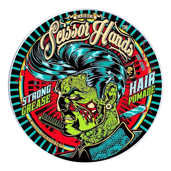 SCISSOR HANDS Barber Strong Hold Hair Pomade Бріолін для укладання волосся (легкий блиск), 115 мл, Об'єм: 115 мл, image 