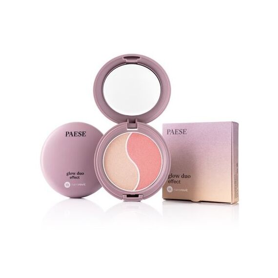 PAESE Nanorevit Countor Duo Контурна палітра highliter-blush 2в1 (100), image 