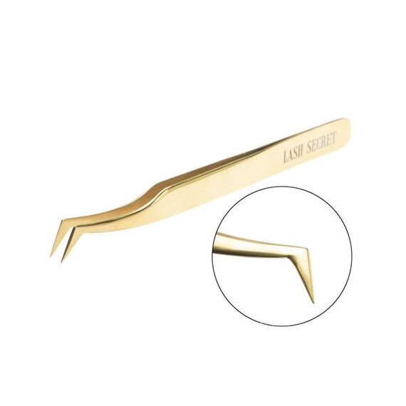 LASH SECRET Пінцет L (золото), image 