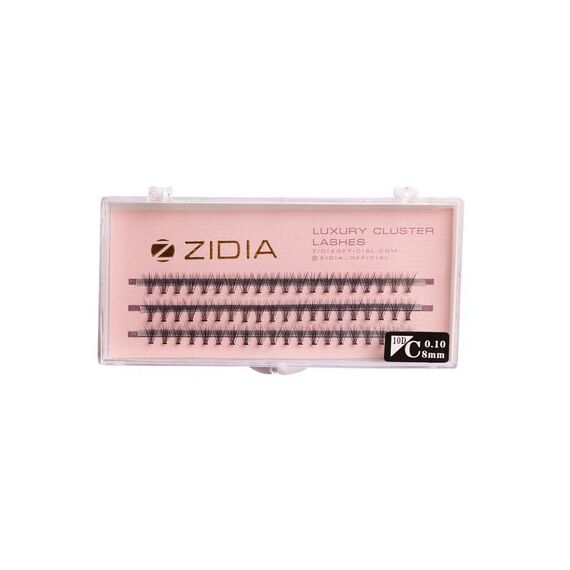 ZIDIA Cluster lashes Вії пучкові 10D C 0,10х8 mm, 3 стрічки, image 