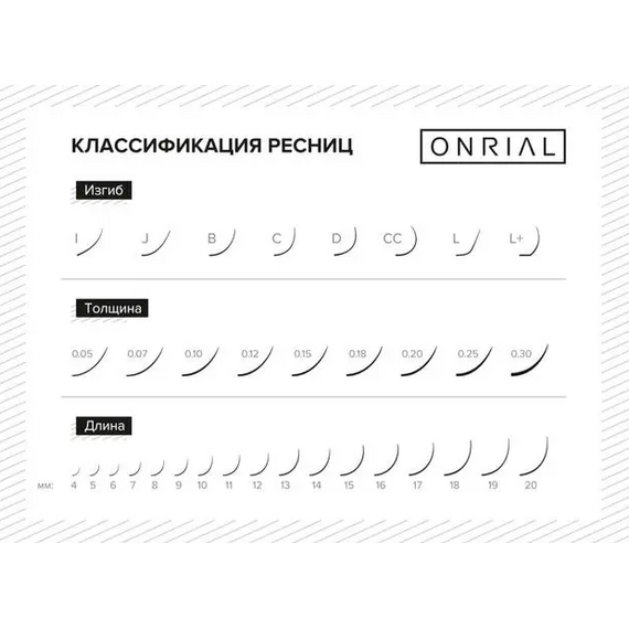 ONRIAL Вії на стрічці чорні C 0.07-10 мм (21 лінія), Довжина вій: 10 мм, image _ab__is.image_number.default