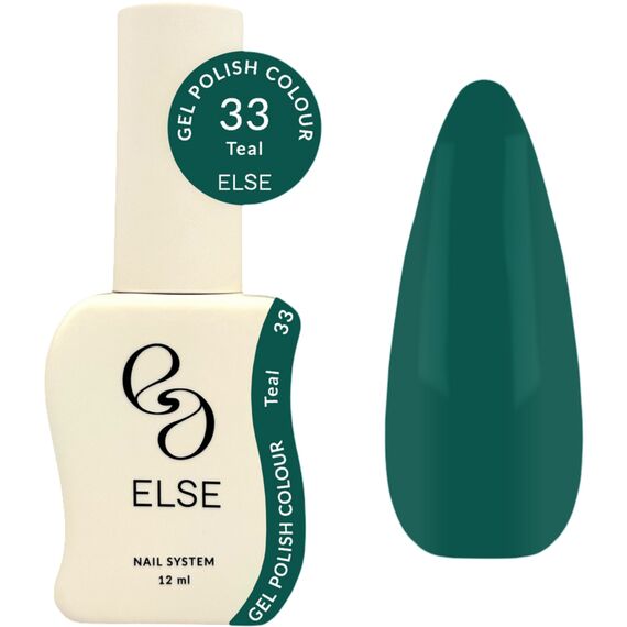 ELSE Gel polish Гель лак №33 Teal, 12 мл, № гель лаку: №33, Об'єм: 12 мл, image 