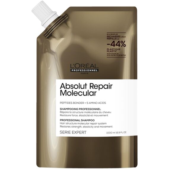 L'OREAL Absolut Repair Molecular Шампунь для відновлення структури волосся (рефіл), 1000 мл, image 
