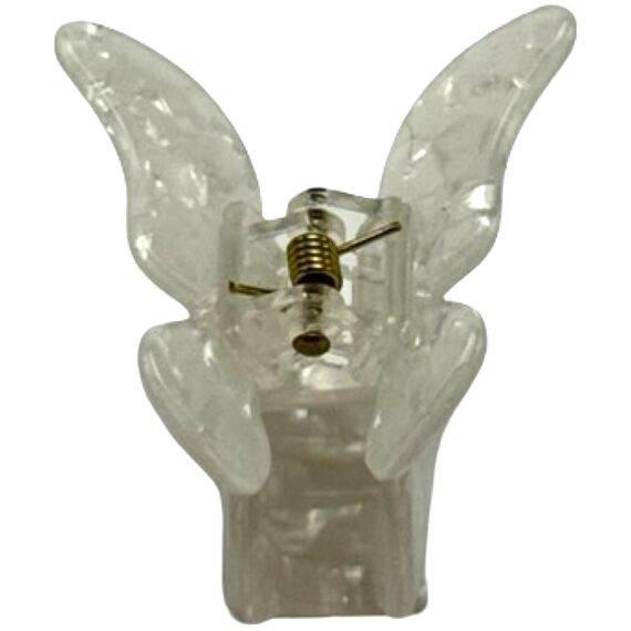 Краб для волосся малий метелик (перламутровий білий), 1 шт, image 