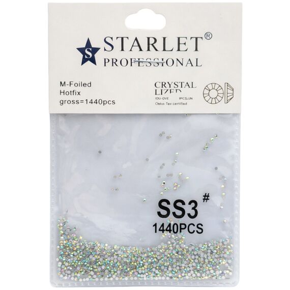 STARLET PROFESSIONAL Стрази SS3 Crystal AB, image 