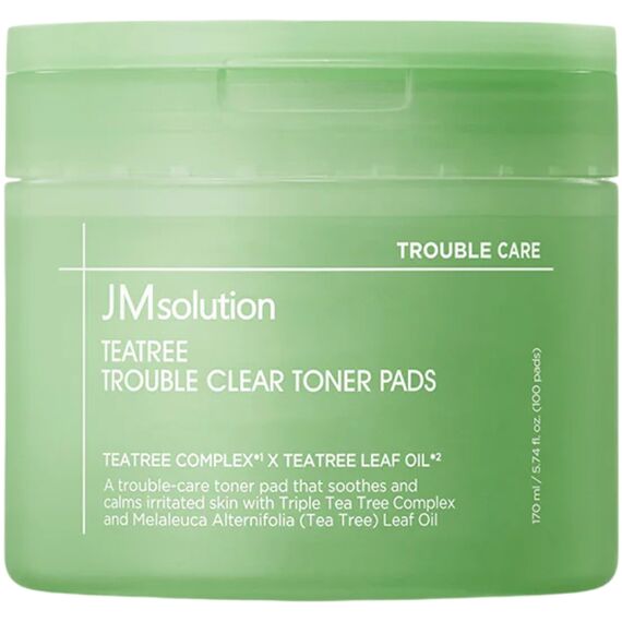 JM SOLUTION Tea Tree Trouble Clear Toner Pads Тонер-педи для проблемної шкіри, 100 шт, image 