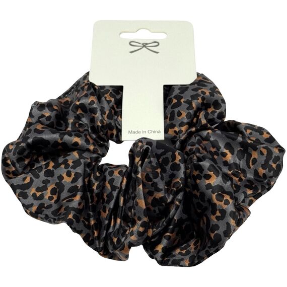 Резинка атласна леопардова велика (сіра), 1 шт, image 