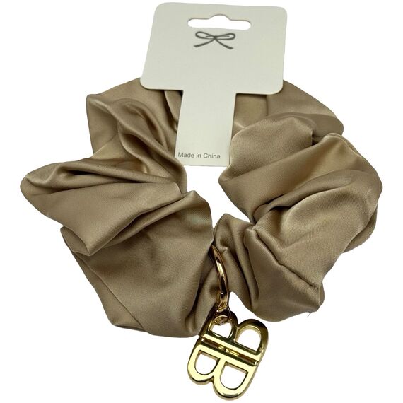 Резинка атласна велика бежева №3, 1 шт, image 