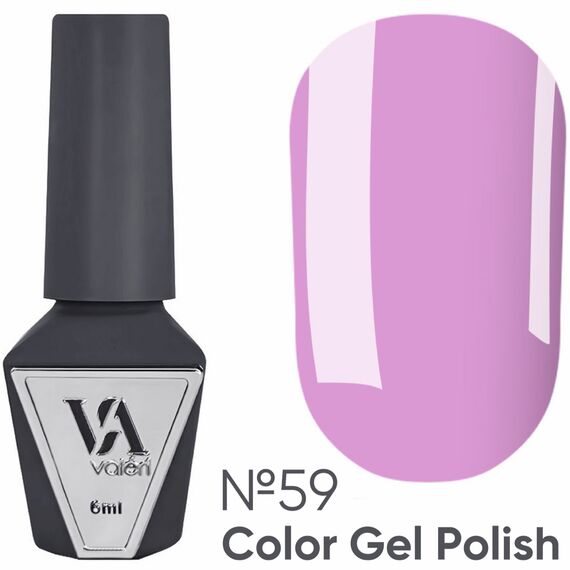 VALERI Гель лак №059 (ніжний бузковий, емаль), 6 мл, image 