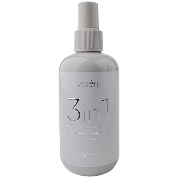 VALERI 3в1 Nail Prep&Cleanser Засіб для знежирювання нігтя і зняття липкого шару, 250 мл, Об'єм: 250 мл, image 