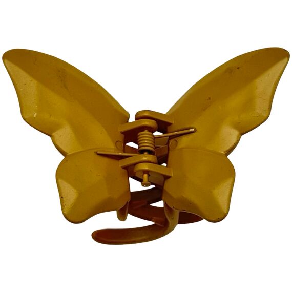 Краб для волосся метелик матовий (темний беж), 1 шт, image 