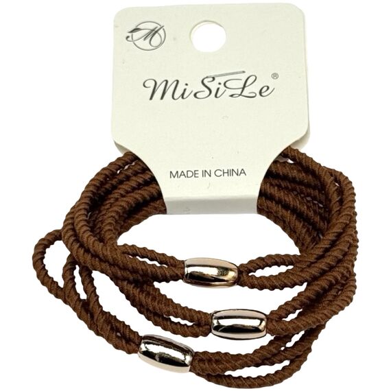 Резинка плетена набір (шоколад), 3 шт, image 