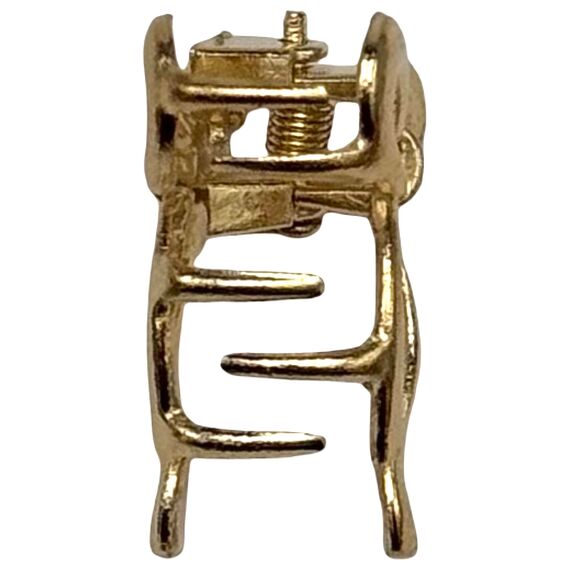 Краб для волосся малий металевий бантик (золотий), 1 шт, image _ab__is.image_number.default