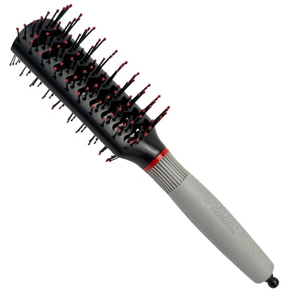 Salon Professional  Масажка чорна з сірою матовою ручкою 17-19, image 