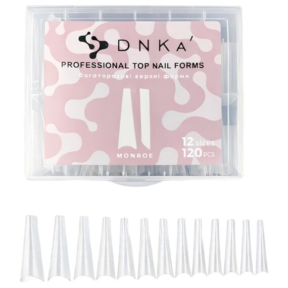 DNKa Top Nail Forms Monroe Верхні форми для нарощування, 120 шт, image 